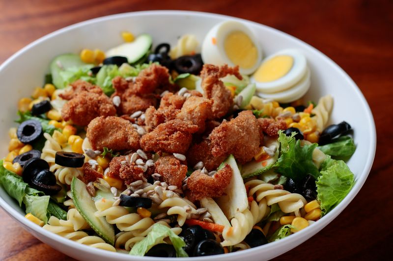 Southwest tostada salad with chicken